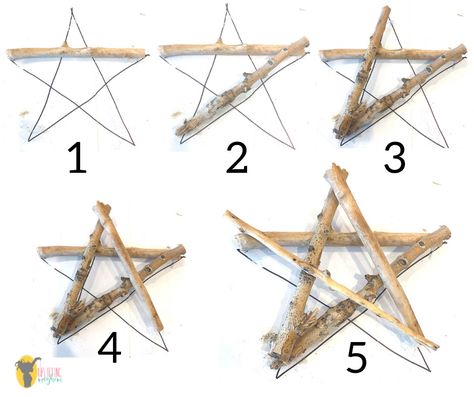 Whimsical Diy, Twig Crafts, Christmas Star Decorations, Christmas Wood Crafts, Handmade Christmas Decorations, Star Decorations, Christmas Crafts Decorations, Easy Garden, Christmas Wreaths Diy