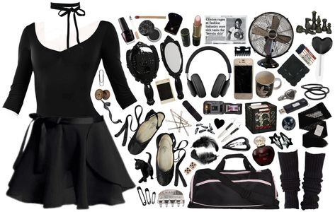 black swan Outfit | ShopLook Black Swan Clothes, Nina Black Swan Outfits, Black Swan Aesthetic Outfit, Black Swan Outfits Inspired, Black Swan Outfit, Dark Balletcore, Swan Outfit, Cropped Outfits, Outfit Ideas For Party