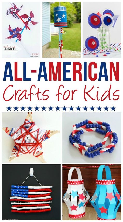 Patriotic Crafts For Kids, America The Beautiful, Patriotic Crafts, Crafts For Boys, July Crafts, Kids Discover, Summer Activities For Kids, Camping Crafts, All American