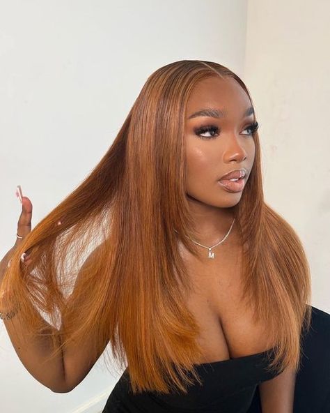 Framed Layers, Affordable Human Hair Wigs, Layer Cut, Frontal Wig Hairstyles, Ginger Hair Color, Closure Wigs, Glueless Wigs, Dope Hairstyles, Front Lace Wigs Human Hair