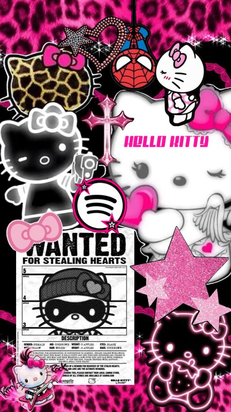 Hello kitty, pink, Y2K, 2000s, black, bows Pink Y2k Wallpaper, Hello Kitty Y2k, Y2k Hello Kitty, 2000s Pink, Stolen Heart, Y2k Wallpaper, Hello Kitty Pink, Pink Y2k, Wallpaper Y2k