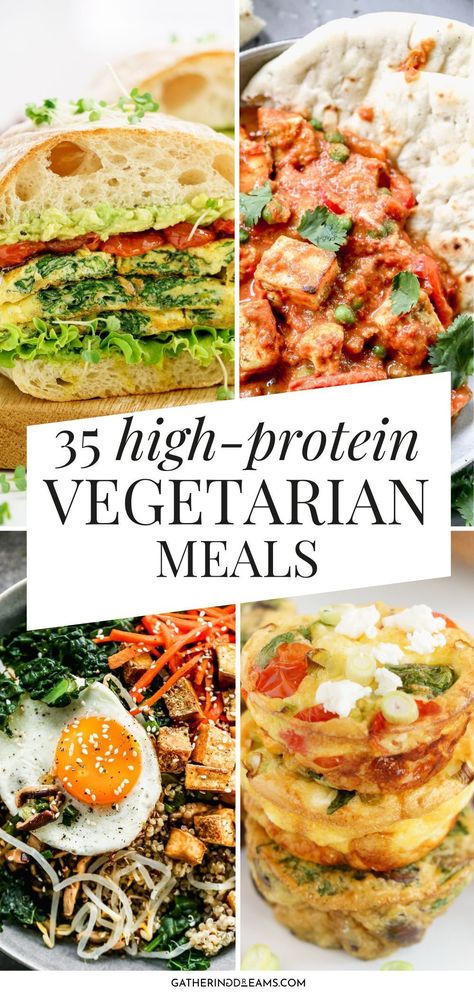 Busy schedule? No problem! These quick and easy vegetarian high protein meals are perfect for satisfying hunger in a pinch. Big Batch Vegetarian Meals, Easy Nutritious Vegetarian Meals, Easy Vegetarian Recipes Protein, Flexitarian Dinner Recipes, One Pot Vegetarian Meals Healthy, Healthy Dinner Vegetarian Recipes, Easy Family Dinner Ideas Vegetarian, Easy Vegetarian Healthy Meals, Weeknight Vegetarian Meals