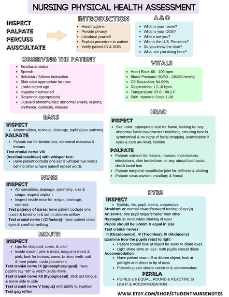 Patient Assessment Nursing, Abdomen Assessment Nursing, Nurse Notes Study Guides, Physical Assessment Nursing, Fundamentals Of Nursing Notes, Head To Toe Assessment Nursing, Nurse Charting, Clinical Assistant, Health Assessment Nursing