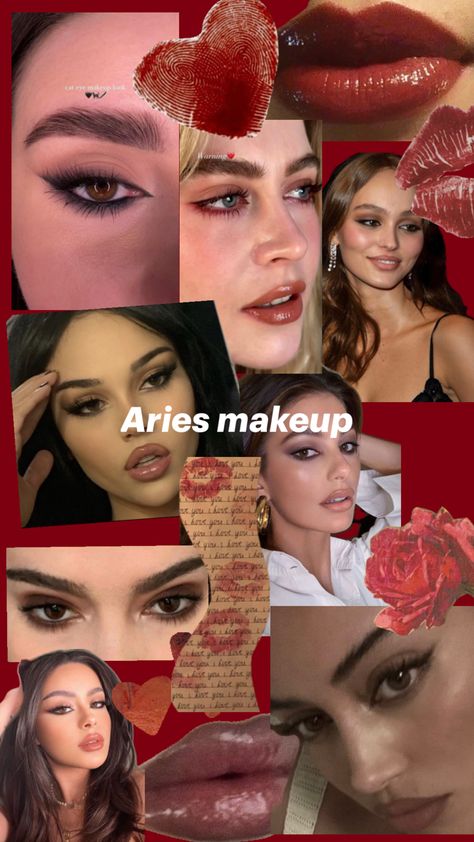 Aries Makeup, Venus In Aries, Aries Aesthetic, Makeup Charts, Eye Makeup Techniques, Cat Eye Makeup, Cute Makeup Looks, Trendy Makeup, Halloween Looks