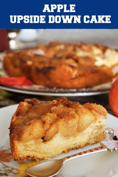 Apple Sponge Cake, Apple Upside Down Cake, Upside Down Apple Cake, Mini Caramel Apples, Easy Pumpkin Pie, Apple Cake Recipes, Homemade Apple Pies, Easy A, Easiest Apples