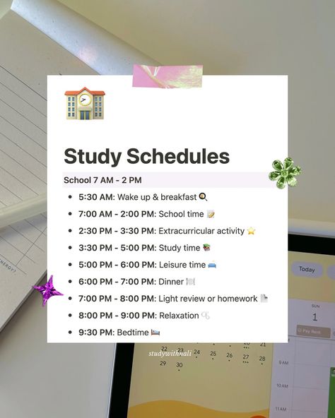 Study schedules for every student — with different start times! 📚⏰ So many of you asked for study schedules for different school start time! Hope these are helpful 🫶🏻 At what time do you start school? Let me know in the comments! #studyschedule #studytips #productivitytips #studyplanner #studywithme Study Schedule With School, Self Study Schedule, Studying Schedule, Academic Tips, Student Schedule, Accounting Tips, Lalla Salma, Good Study Habits, School Start