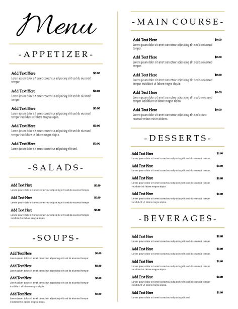 Menu Template Free Printable Restaurant, Restaurant Menu Design Ideas Templates, Restaurant Menu Design Ideas, Menu Design Ideas Templates, Bar Flyer, Free Menu Templates, Menu Sans Gluten, Restaurant Flyers, Cafe Menu Design