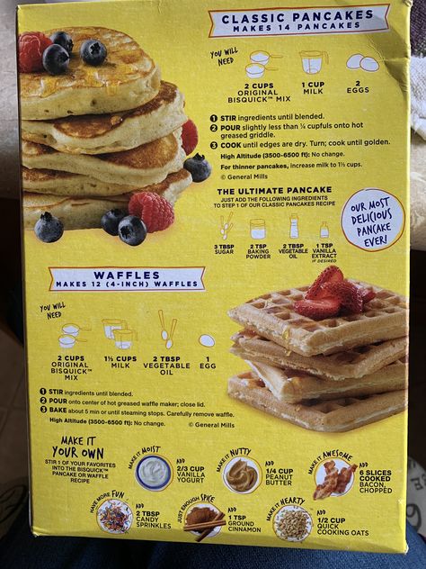 Bisquick Ultimate Pancakes, Bisquick Waffles, Bisquick Pancake Recipe, Bisquick Recipes Breakfast, Ultimate Pancake Recipe, Classic Pancake Recipe, Bisquick Pancakes, Pancake Mix Recipe, Bisquick Recipes