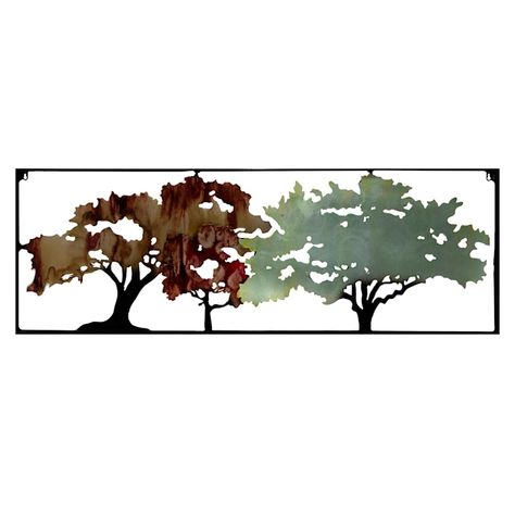 At Home Metal Trees Wall Decor, Multi, 20.5"l X 58.5"h X 1.5"w Metal Trees, Trees Wall Art, Metal Tree Wall Art, Tree Wall Decor, Metal Tree, Wood Metal, Home Store, At Home Store, Home Wall Decor