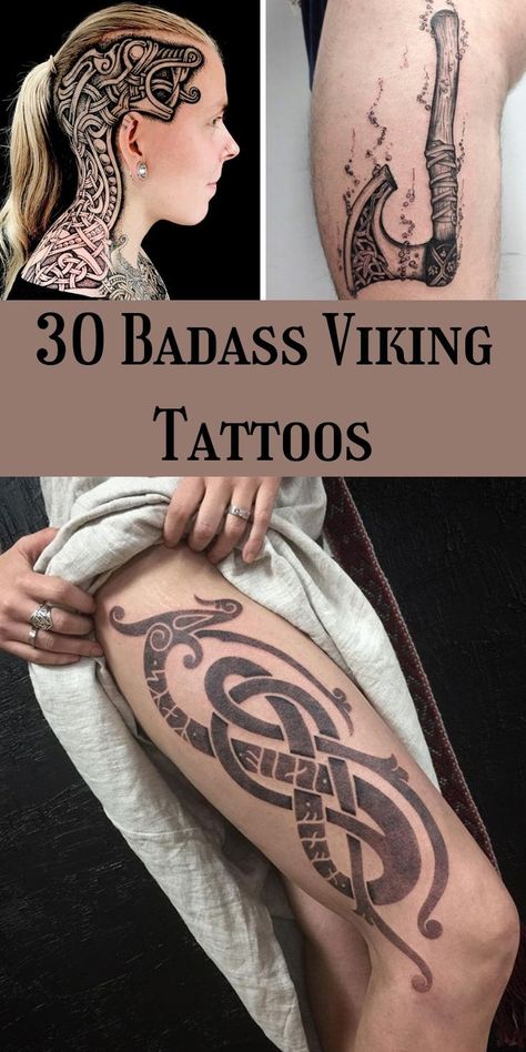 With shows like Vikings and The Last Kingdom, Viking culture and Norse mythology are on the rise again. They were fierce, great sailors, and had excellent hygiene, so I get where the fascination comes from. #30 #Badass #VikingTattoos Arm Tattoo Viking, Viking Ship Tattoo, Tattoos Arm Mann, Ship Tattoo Sleeves, Valhalla Tattoo, Viking Tattoos For Men, Traditional Viking Tattoos, Fierce Tattoo, Viking Warrior Tattoos