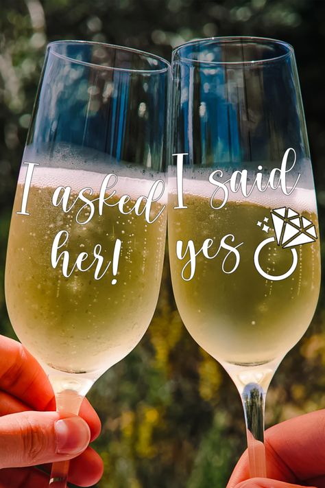 Countdown Quotes, He Asked She Said Yes, She Said Yes Engagement, Beach Proposal, Personalized Champagne Flutes, Champagne Bar, She Said Yes, Pics Ideas, Quotes That Describe Me