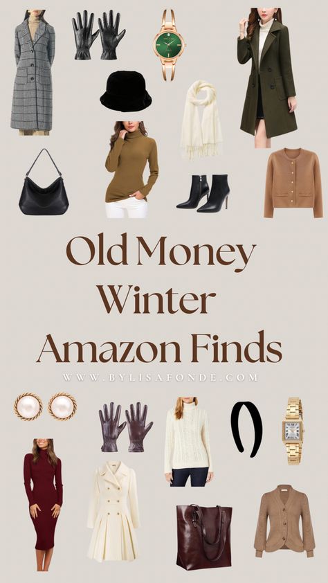 The ultimate old money aesthetic Amazon finds for winter. Cute Amazon finds clothes. Old money Amazon essentials. Amazon wardrobe finds for winter. Aesthetic Amazon finds. Best Amazon finds for winter. Old money winter outfits. Old money Amazon must haves for winter. Winter Outfits Old Money Aesthetic, Old Money Amazon Finds, Old Money Must Have, Amazon Winter Outfits, Dress Old Money Aesthetic, Outfit With Turtleneck, Winter Old Money, Winter Outfits Old Money, Amazon Wardrobe