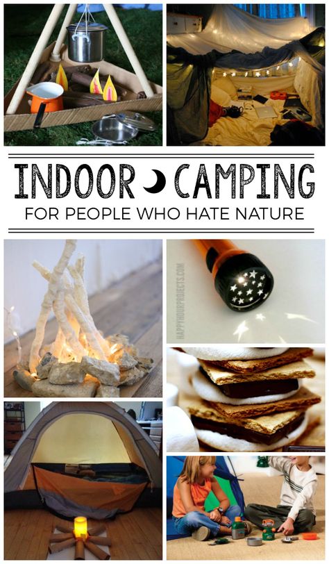 These indoor camping ideas are so fun!! Indoor Camping Ideas, Camping Party Games, Indoor Camping Party, Camping Activities For Kids, Indoor Camping, Retro Camping, Camping Birthday Party, Camping Parties, Family Fun Night