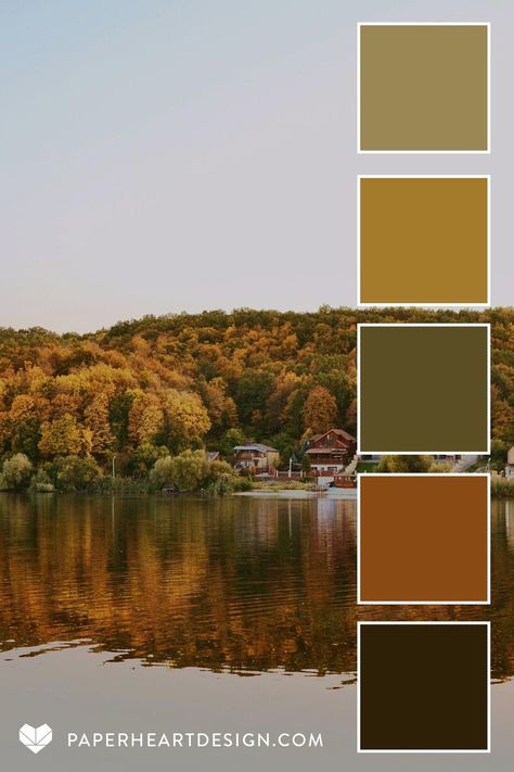 Color Palette: Fabulous Fall — Paper Heart Design Co. Autumn Colors Palette, Color Palette Fall, Fall Color Pallet, Western Formal, Tone Color Palette, Interior Design Branding, Earth Tone Color Palette, Fall Color Schemes, Crunchy Leaves