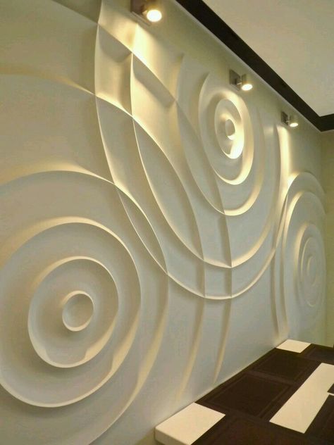 Pamper Day, Houses Interior, House Wall Design, Escalier Design, Plaster Wall Art, Ceiling Design Bedroom, Soyut Sanat Tabloları, Wall Paint Designs, Wall Molding