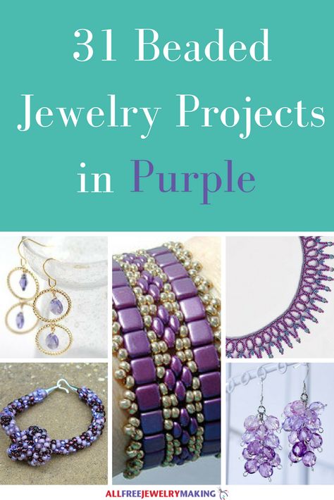 Diy Jewelry Projects, Jewelry Staples, Bead Weaving Patterns, Jewelry Appraisal, Purple Jewelry, Expensive Jewelry, Amethyst Jewelry, Jewelry Armoire, Bracelet Tutorial