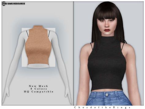 Sims 4 Cc Black Crop Top, Sims 4 Cc Sleeveless Turtleneck, Sims 4 Cc Sleeveless Top, Ts4 Cc Tank Top, Sims 4 Sleeveless Top, Body Suit Sims 4 Cc, The Sims Resource Tops, Sims 4 Cc T Shirts Female, Sims 4 Cc Tshirt Female