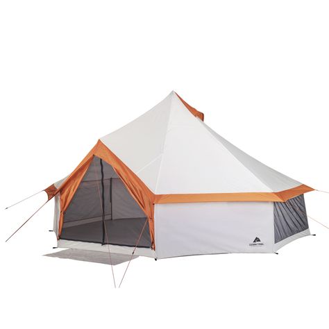 Ozark Trail, 8 Person Yurt Camping Tent - Walmart.com Yurt Camping, Yurt Tent, Camping Cot, Tent Campers, Family Tent Camping, Cabin Tent, Tent Design, Camping Mat, Ozark Trail