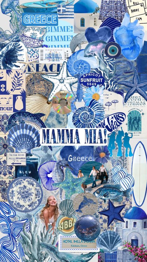 Aesthetic Mamma Mia, Computer Wallpaper Aesthetic, Senior Year Diy, Percy Jackson Wallpaper, Cute Home Screens, Cute Summer Wallpapers, Wallpaper Iphone Summer, Blue Aesthetic Pastel, Mama Mia