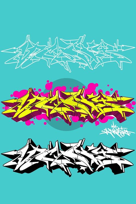 Wildstyle graffiti Cyberpunk Graffiti Art, Graffiti Lettering Wildstyle, Wildstyle Graffiti Sketch, Graffiti Wild Style, Graffiti Vandalism, Cyberpunk Graffiti, Graffiti Handstyle, Cruces Tattoo, Graffiti Creator