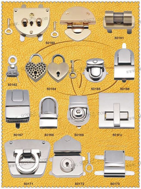 Bag Locks, Purse Locks, Turn Locks, Fasteners, Closures, School bag Manufacturer & Supplier | 92062 Bag Lock, Embossed Fabric, Handbag Hardware, Bag Hardware, Craft Room Design, Diy Leather Bag, Motorcycle Bag, Leather Craft Tools, Purse Hardware