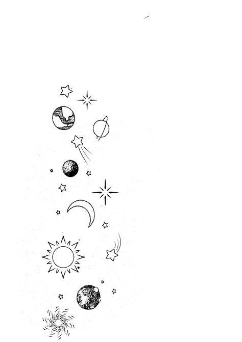 Universe Tatoos Small, City Line Tattoo, Simple Universe Tattoo, Meteorite Tattoo, Tattoo Ideas Universe, Voyager Tattoo, Steven Universe Tattoo, Simple Space Tattoos, Tattoo Chart