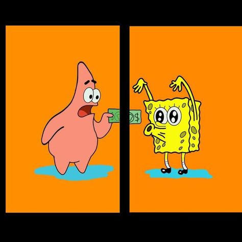 Matching Wallpapers Bff For 2 Cartoon, Matching Wallpapers Bff For 2, Bff Ideas, Friendship Wallpaper, Friend Wallpaper, سبونج بوب, Spongebob Painting, Bff Matching, Best Friend Wallpaper