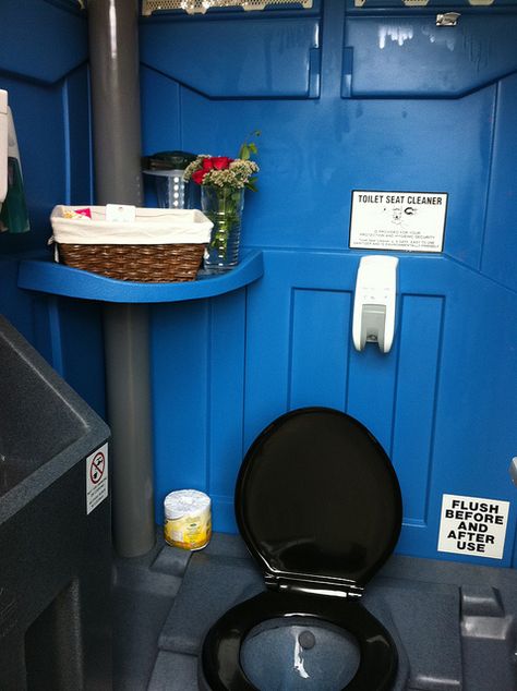 wedding porta potties - Google Search Porta Potty Ideas, Wedding Restroom, Outhouse Bathroom, Sanitation Stations, Porta Potty, Wedding Drink Station, Wedding Feast, Outdoor Country Wedding, Portable Restrooms