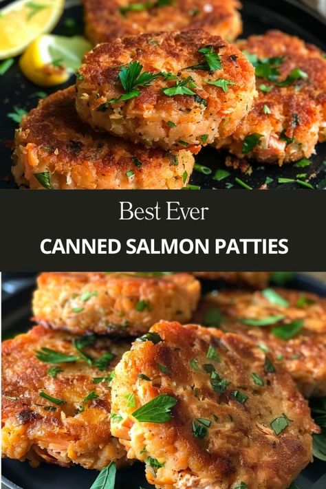 Canned Salmon Patties (Best Ever) Can Salmon Cakes, Salmon Patties With Bread Crumbs, Salmon Patties Recipe Canned With Bread Crumbs, Salmon Patties From Canned Salmon, Best Salmon Patties Recipe, Salmon Patties With Canned Salmon, How To Make Salmon Patties From A Can, Salmon Patty Recipes Canned, Can Salmon Patties Recipe