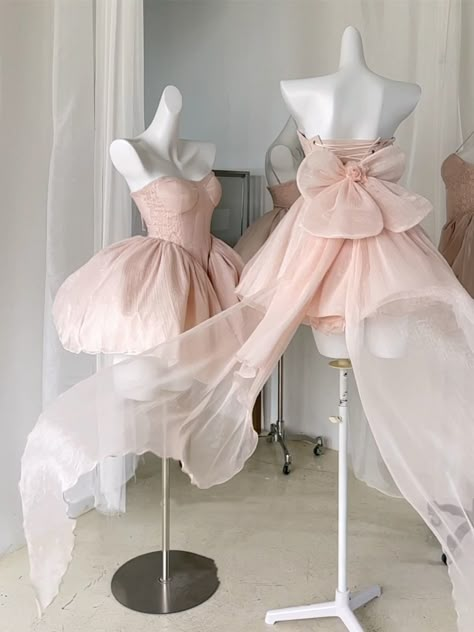 This price is for a dress and the big bow train only, others are not included.   	 		 			Size 			XS 			S 			M 			L 		 		 			Full Length 			57 			58 			59 			60 		 		 			Bust 			71 			73 			77 			81 		 		 			Waist 			55 			57 			61 			65 Balletcore Dress, Pink Balletcore, Big Bow Dress, Pink Bow Dress, Fairy Outfit, Moon Dress, Puffy Dresses, Preformance Outfits, Puff Dress