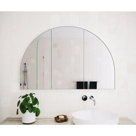 Three Door Steel Frame Arch Shape Medicine Cabinet - Bed Bath & Beyond - 36936099 Recessed Cabinet, Luxury Mirror, Cabinet Fronts, Wall Cabinets, Bathroom Wall Cabinets, 3 Shelves, Arch Mirror, Cabinet Bed, Mirror Cabinet