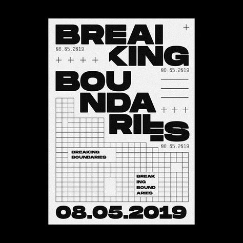 Breaking Boundaries, Text Layout, Swiss Design, Typography Layout, Composition Design, Typography Graphic, Communication Design, Brutalism, Typography Poster