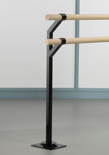 Harlequin Floor-Mounted Ballet Barres are available as single and double floor-mounted brackets and barres. Harlequin Floors, Ballet Barres, Dojo Ideas, Ballet Room, Kids Branding Design, Dance Studio Design, Dance Studio Decor, Ballet Bar, Dance Rooms