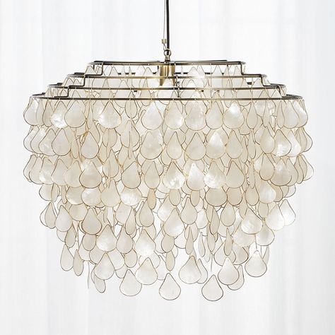 Modern Ceiling Lighting & Wall Lighting | CB2 Capiz Chandelier, Capiz Shell Chandelier, Shell Chandelier, Shell Frame, Globe Pendant Light, Capiz Shell, Brass Pendant Light, Globe Pendant, Modern Pendant Light