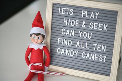 Elf on the shelf hide and seek candy canes Elf Hiding Candy Canes, Elf On The Shelf Hide And Seek, Elf Hide And Seek, Elf On The Shelf Candy Cane Ideas, Hiding Spots, Hide And Seek, Shelf Ideas, Candy Canes, On The Shelf