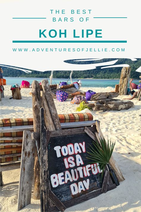 Thailand’s southernmost island of Koh Lipe is a tropical paradise full of white sand beaches, colourful coral and turquoise waters. But after the beaches, where should you go for a drink on the island of Koh Lipe? Read our guide to find our which are the best bars on the island. From beach bars to sports bars Koh Lipe has it all. Read on to find out where to wet your whistle! Ko Lipe, Thailand Destinations, Thailand Tourist, Thai Travel, Sports Bars, Koh Lipe, Thai Islands, Thailand Adventure, Thailand Backpacking