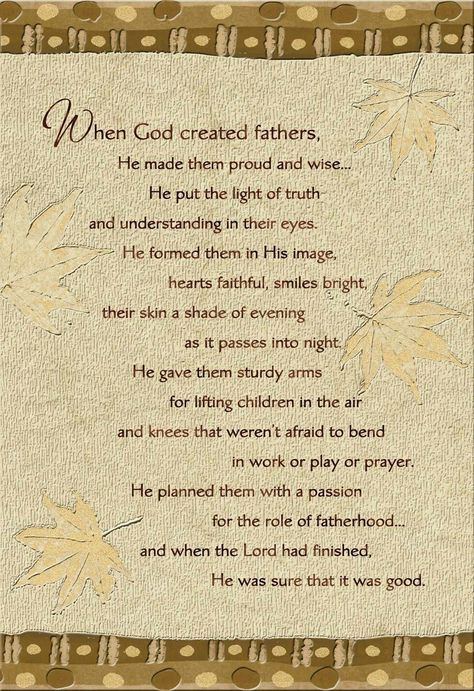 Happy Father's Day to all those that have that title & are being one, whether biological or otherwise - you are appreciated! Happy Father's Day Quotes Inspiration, Happy Fathers Day Poems, Happy Mothers Day Poem, Thank You Poems, Happy Father's Day Wishes, Father Poems, Dad Poems, Fathers Day Poems, You Are Appreciated