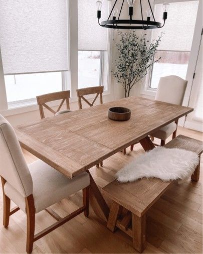 Big Dining Room Table Modern, Farmhouse Dining Table Light Fixture, Dining Room Table And Bench, Dinning Room Table Chairs, Dining Room With Bench And Chairs, Dining Room Table With Leaves, Farmhouse Dining Room With Bench, Dining Chairs Set Of 6, Tables And Chairs Dining