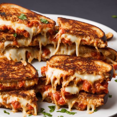 How To Make Lazy Chicken Parmesan Grilled Cheese Print Get creative and experiment with different fillings to make the ultimate san Lazy Chicken Parmesan, Parmesan Grilled Cheese, Ultimate Sandwich, Pork Spices, Chicken Marinara, Grilled Cheese Recipe, Spiced Vegetables, Cheese Spaghetti, Grilled Cheese Recipes