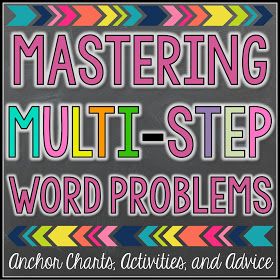 Teaching With a Mountain View: Mastering Multi-Step Word Problems Word Problem Anchor Chart, Word Problems 3rd Grade, Teaching Word Problems, Multi Step Word Problems, Multiplication Word Problems, Tricky Words, Solving Word Problems, Math Vocabulary, Math Groups