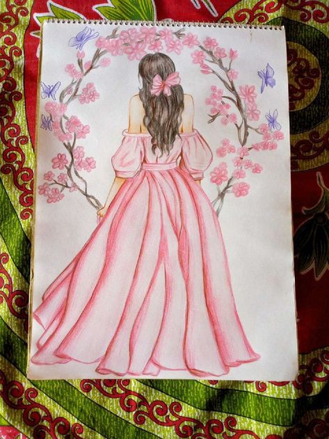 Sketch With Pencil Colour, Art Sketchbook Ideas, Watercolor Still Life, Lukisan Lanskap, Arte Aesthetic, Nature Art Drawings, Easy Love Drawings, Drawings Of Friends, Girly Drawings