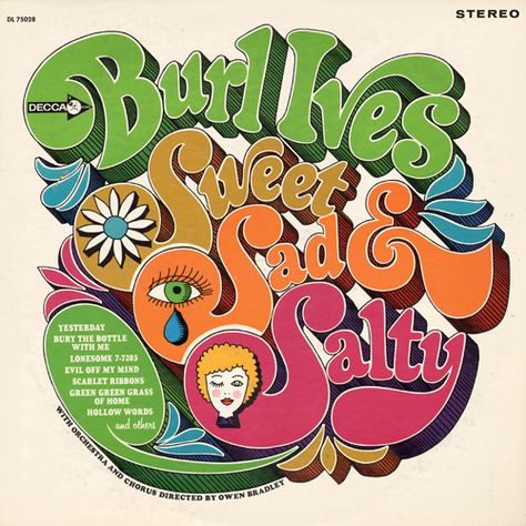 “Groove is in the Art” – Splendid album covers from the 60s and 70s – Giang's Writing Vault Burl Ives, 60s Art, Poster Fonts, Type Inspiration, Pop Art Design, Art Typography, Album Cover Design, Album Cover Art, Music Covers