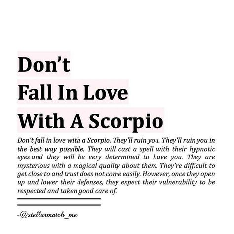 Scorpio Relationships, Don't Fall In Love, All About Scorpio, Zodiac Quotes Scorpio, Scorpio Art, Astrology Scorpio, Scorpio Traits, Scorpio Love, Scorpio Zodiac Facts