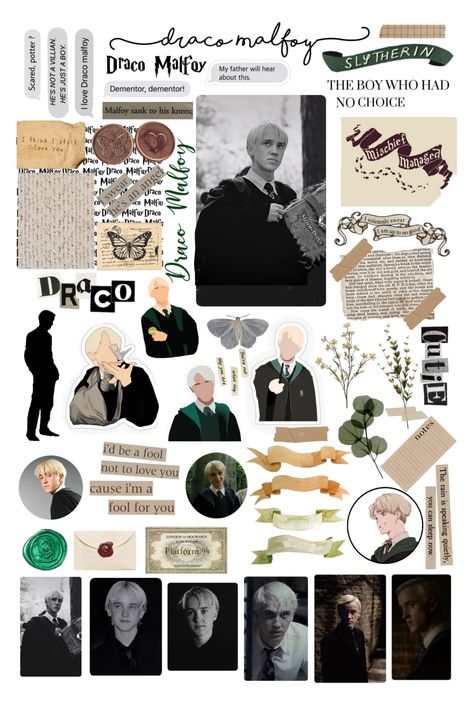 Harry Potter Aesthetic Stickers Printable, Hogwarts Stickers Aesthetic, Slytherin Aesthetic Sticker, Harry Potter Journal Printables, Harry Potter Stickers Aesthetic Vintage, Harry Potter Stamps Printable, Harry Potter Sticker Printable, Journal Printables Aesthetic, Draco Malfoy Journal Page