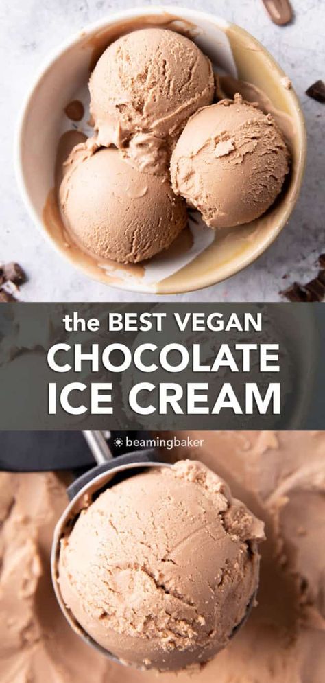 Vegan Chocolate Ice Cream Recipe, Vegan Chocolate Ice Cream, Vegan Chocolate Frosting, Paleo Ice Cream, Chocolate Ice Cream Recipe, Vegan Ice Cream Recipe, Vegan Frosting, Dairy Free Ice Cream, Ice Cream Recipe