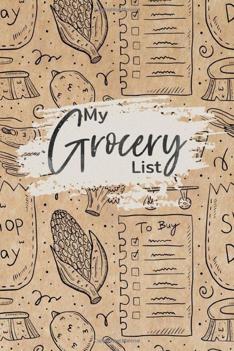 Grocery List Design, Grocery Wallpaper, Pantry Grocery List, Shopping List Aesthetic, Grocery List Aesthetic, Aesthetic Grocery List, Creative Notes, Grocery Checklist, Shopping Checklist