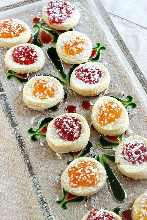 Polish Kolachki Cookies|Craving Something Healthy Poland Christmas, Polish Food Recipes, Polish Cookies, Kolache Recipe, Pierogi Casserole, Food Recipes Videos, Polish Desserts, Recipes Meat, Cabbage Roll