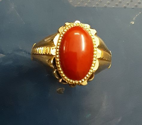 Pagadam Rings Designs For Women, Pavalam Ring Design, Pagadam Rings For Gents, Pagadam Rings, Pagadam Rings For Women, Panna Ring, Gents Gold Ring, Coral Rings, Coral Stone Ring