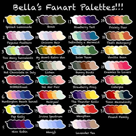 Procreate Color Palettes, Procreate Color Palette, Cool Color Palette, Color Palette Challenge, Color Schemes Colour Palettes, Palette Art, Paint Color Palettes, Color Palate, Free Brush