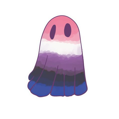 a drawing of the genderfluid flag in shape of a ghost Genderfluid Art, Pride Ghost, Genderfluid Wallpaper, Genderfluid Aesthetic, Nonbinary Art, Nonbinary Aesthetic, Gender Fluid Flag, Lgbtq Outfit, Genderfluid Flag